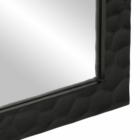 Badkamerspiegel 50x70x2,5 cm massief mangohout en glas zwart 7
