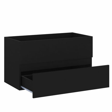 Wastafelkast 80x38,5x45 cm bewerkt hout zwart 4