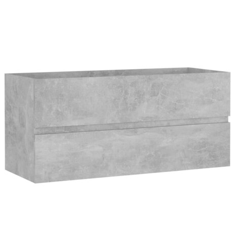 Wastafelkast 100x38,5x45 cm bewerkt hout betongrijs 2