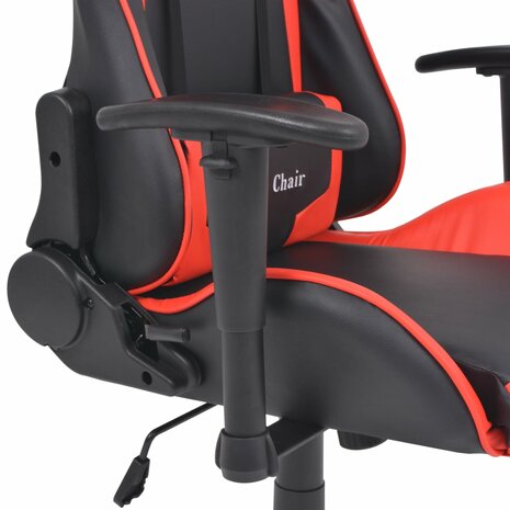Bureau-/gamestoel verstelbaar kunstleer rood 4