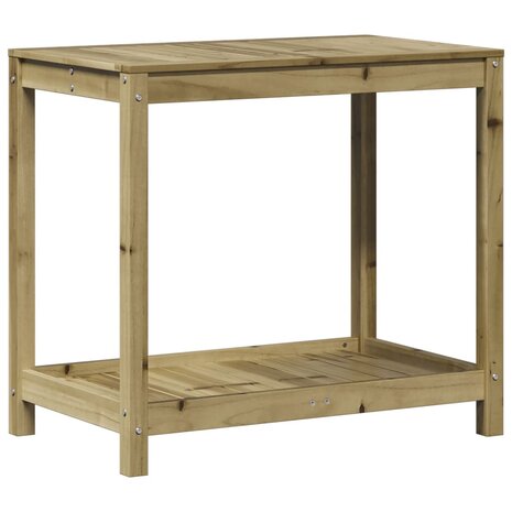 Oppottafel met schap 82,5x50x75 cm geïmpregneerd grenenhout 2