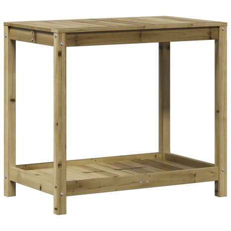 Oppottafel met schap 82,5x50x75 cm geïmpregneerd grenenhout 7