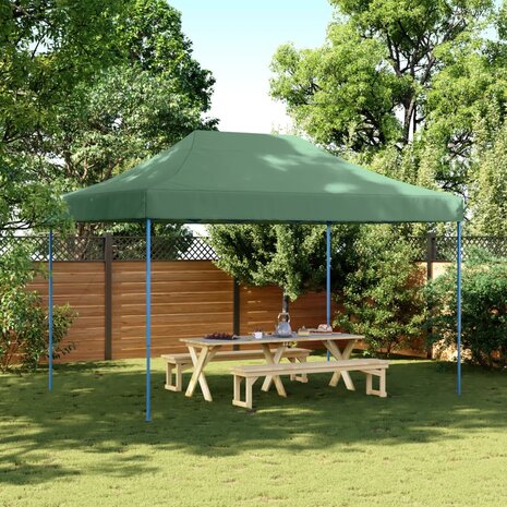 Partytent inklapbaar pop-up 410x279x315 cm groen 1