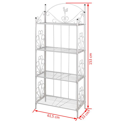 Vierkant Plantenrek Maria (wit) 4