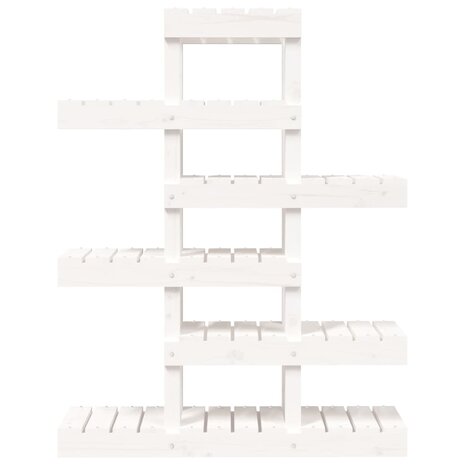 Plantenstandaard 85x25x109,5 cm massief grenenhout wit 5