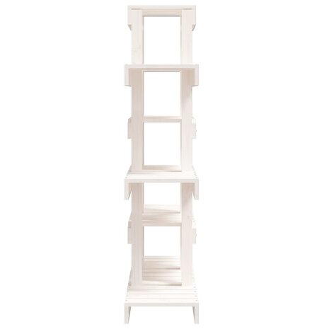 Plantenstandaard 85x25x109,5 cm massief grenenhout wit 6