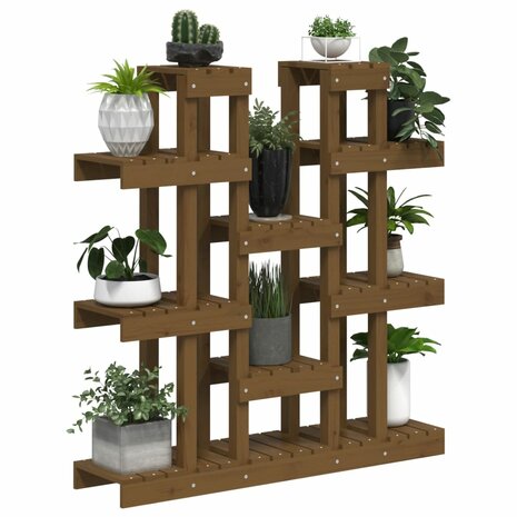 Plantenstandaard 104,5x25x109,5 cm grenenhout honingbruin 4