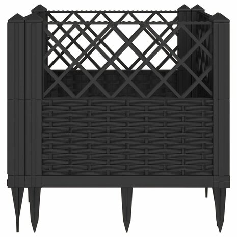 Plantenbak met pinnen 43,5x43,5x43,5 cm polypropeen zwart 4