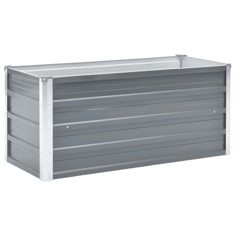Plantenbak verhoogd 100x40x45 cm gegalvaniseerd staal grijs 2