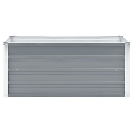 Plantenbak verhoogd 100x40x45 cm gegalvaniseerd staal grijs 3