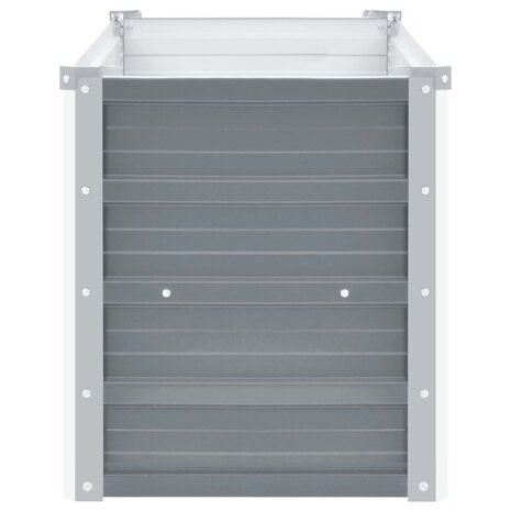Plantenbak verhoogd 100x40x45 cm gegalvaniseerd staal grijs 4