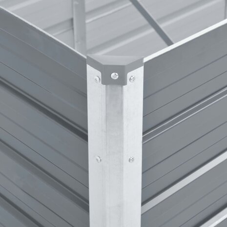 Plantenbak verhoogd 100x40x45 cm gegalvaniseerd staal grijs 5