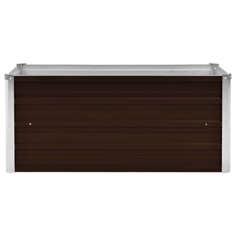 Plantenbak verhoogd 100x40x45 cm gegalvaniseerd staal bruin 3