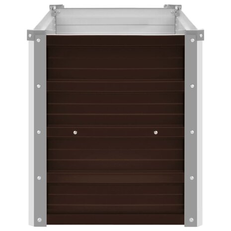 Plantenbak verhoogd 100x40x45 cm gegalvaniseerd staal bruin 4