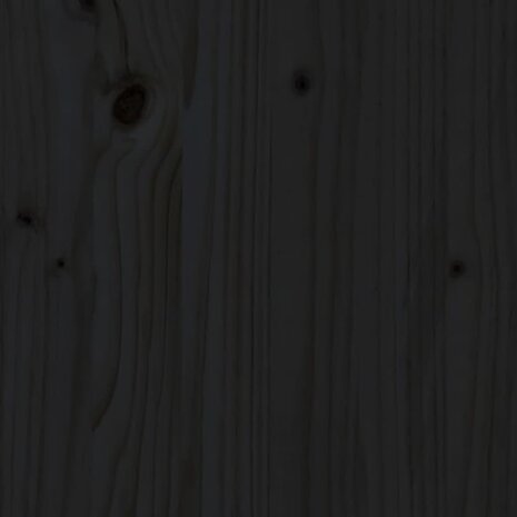 Plantenbak 112x25x66 cm massief grenenhout zwart 8