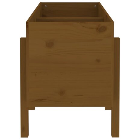 Plantenbak verhoogd 121x50x57 cm massief grenenhout honingbruin 4
