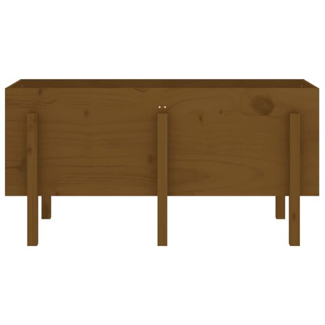 Plantenbak verhoogd 121x50x57 cm massief grenenhout honingbruin 5