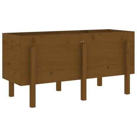 Plantenbak verhoogd 121x50x57 cm massief grenenhout honingbruin 6