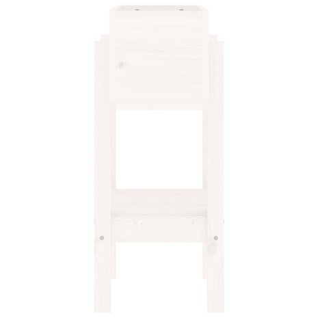 Plantenbak 62x30x69 cm massief grenenhout wit 5