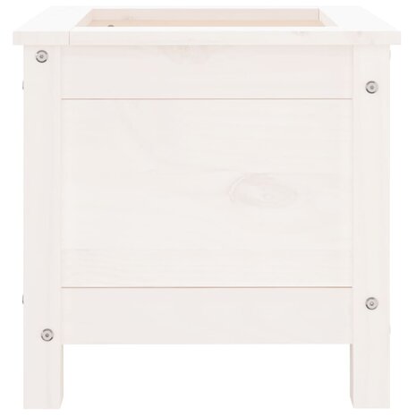 Plantenbak 40x40x39 cm massief grenenhout wit 5