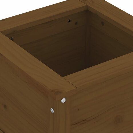 Plantenbak 40x40x39 cm massief grenenhout honingbruin 7