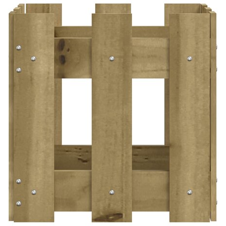 Plantenbak met hekontwerp 30x30x30 cm geïmpregneerd grenenhout 6