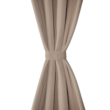 Gordijnen met metalen ringen verduisterend 135x175 crème 2 st 3