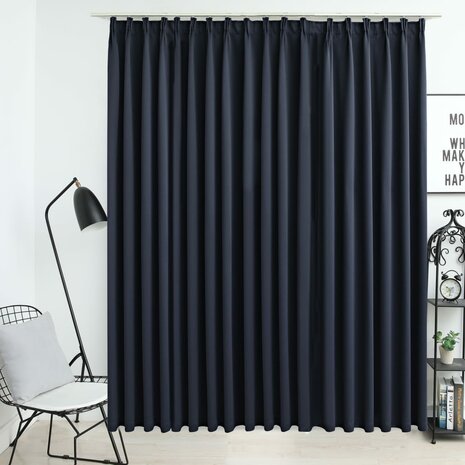 Gordijn verduisterend met haken 290x245 cm antraciet 1
