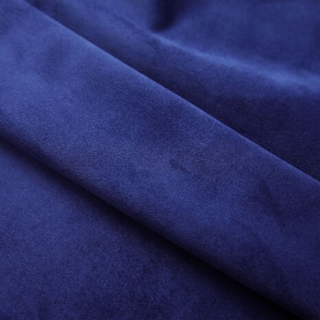 Gordijn verduisterend met ringen 2 st 140x175 cm fluweel blauw 4