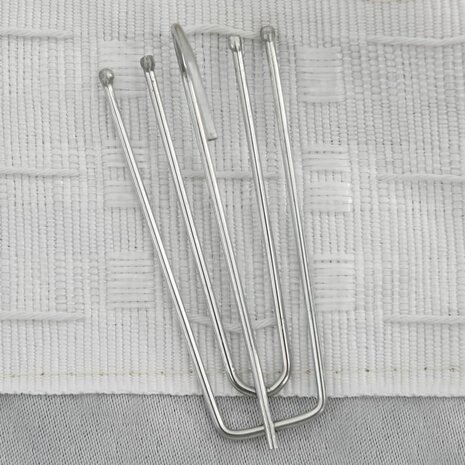 Gordijn linnen-look verduisterend met haken 290x245 cm beige 3