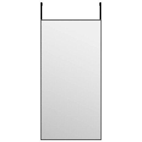 Deurspiegel 40x80 cm glas en aluminium zwart 2