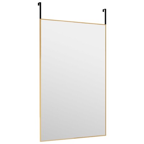 Deurspiegel 50x80 cm glas en aluminium goudkleurig 3