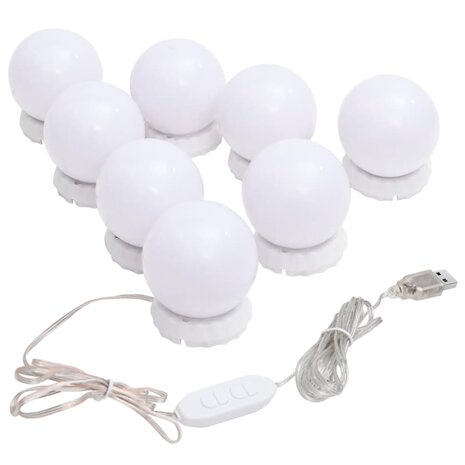 Spiegel met LED-verlichting ovaal 60x30 cm glas 8