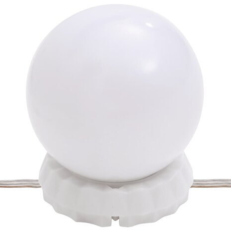 Wandspiegel met LED&apos;s ovaal 20x50 cm glas 10