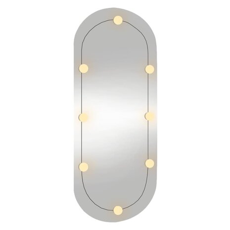 Wandspiegel met LED&apos;s ovaal 40x90 cm glas 4