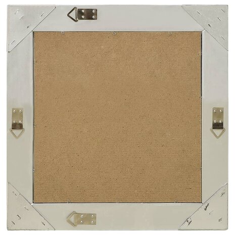 Wandspiegel barok stijl 50x50 cm zilverkleurig 3