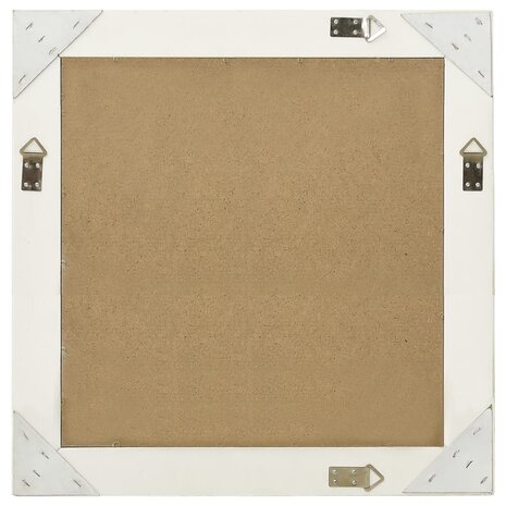 Wandspiegel barok stijl 60x60 cm wit 3