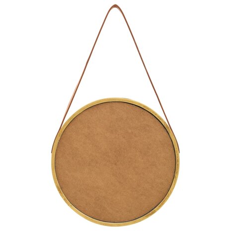 Wandspiegel met band 40 cm goudkleurig 5