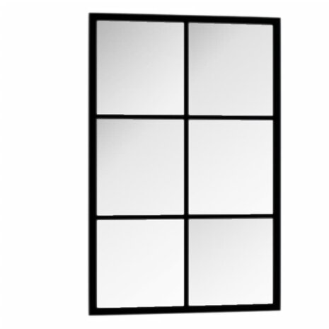 Wandspiegel 60x40 cm metaal zwart 4