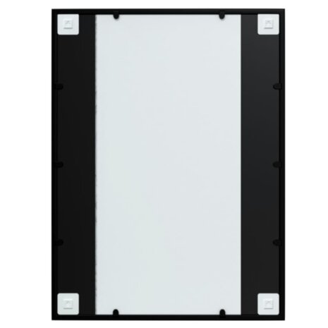 Wandspiegel 80x60 cm metaal zwart 6