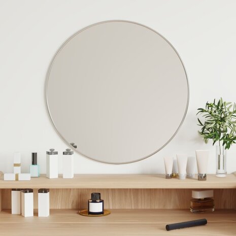 Wandspiegel rond Ø50 cm zilverkleurig 1