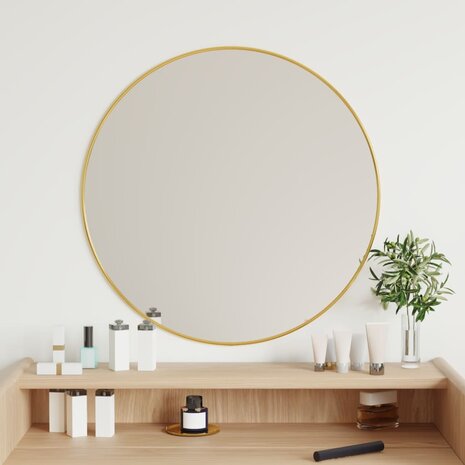 Wandspiegel rond Ø60 cm goudkleurig 1