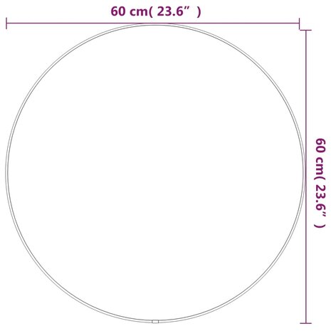 Wandspiegel rond Ø60 cm goudkleurig 6