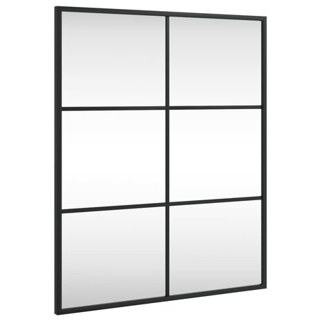 Wandspiegel rechthoekig 50x60 cm ijzer zwart 2