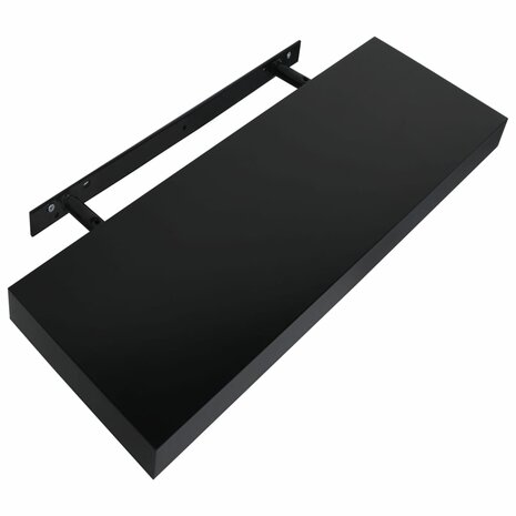 Wandplanken zwevend 2 st 40x20x3,8 cm zwart 4