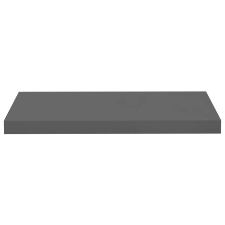Wandschap zwevend 60x23,5x3,8 cm MDF hoogglans grijs 4