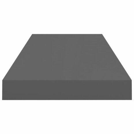 Wandschap zwevend 60x23,5x3,8 cm MDF hoogglans grijs 5