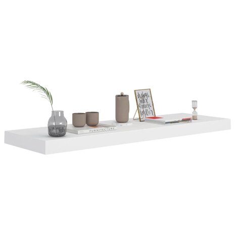 Wandschap zwevend 80x23,5x3,8 cm MDF wit 3