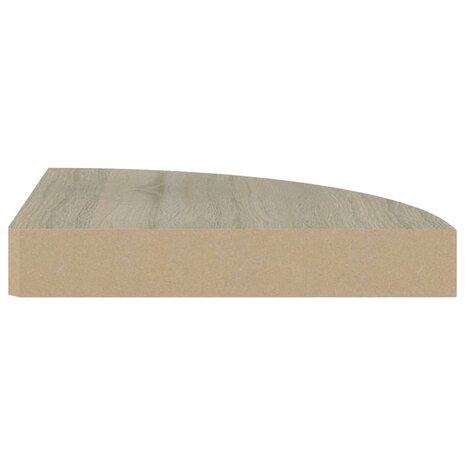 Hoekschap zwevend 25x25x3,8 cm MDF eikenkleurig 4