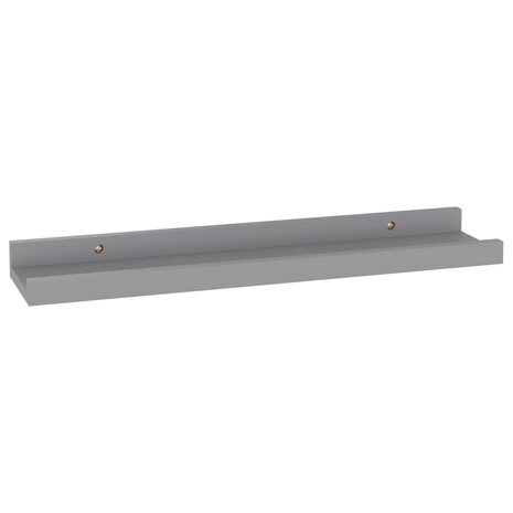 Wandschappen 4 st 40x9x3 cm grijs 4